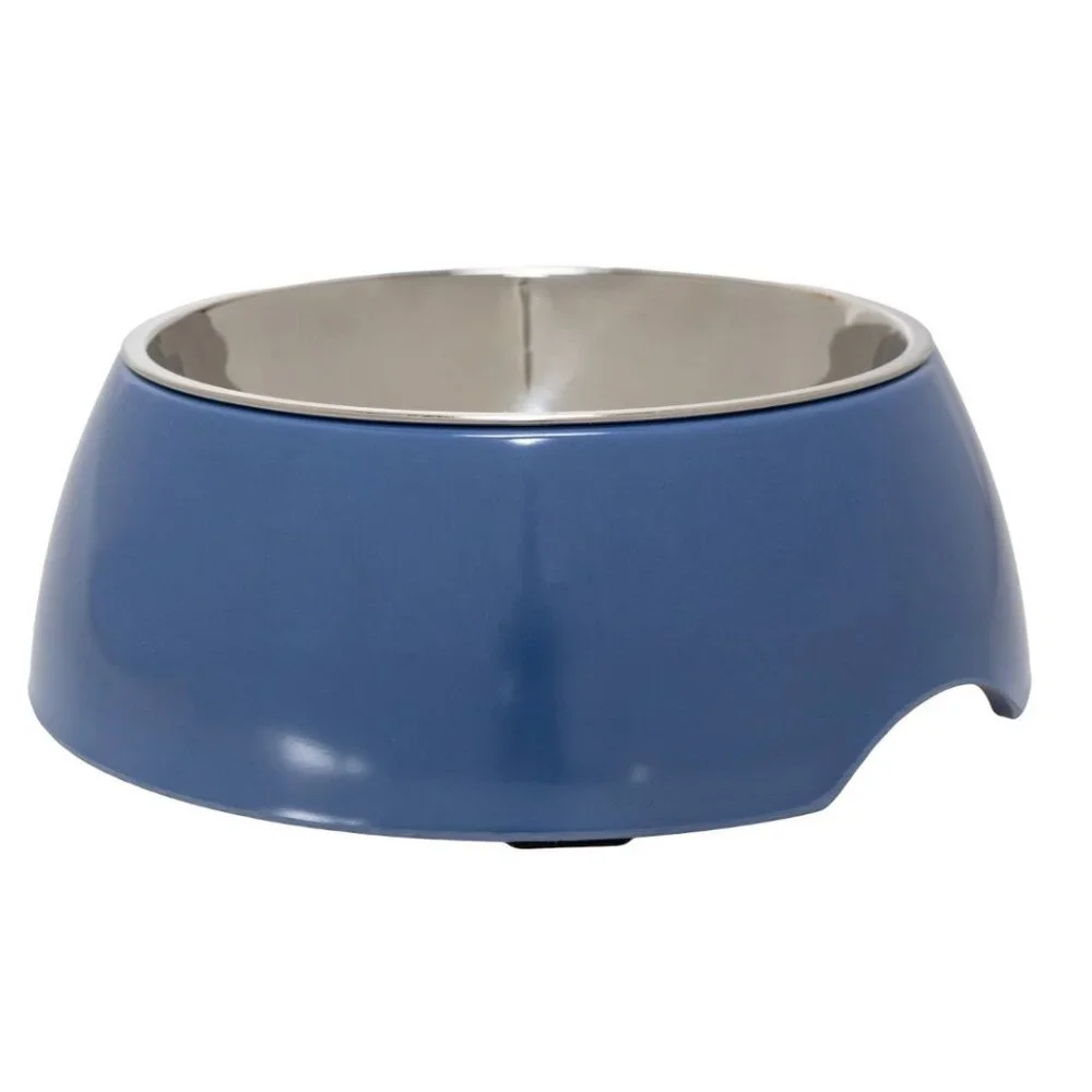 NWT - Sport Pet Living Melamine and Stainless-Steel Insert Pet Bowls - Medium